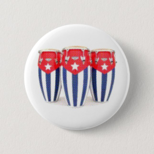 Badge Rond 5 Cm Congas cubaines (Devant)