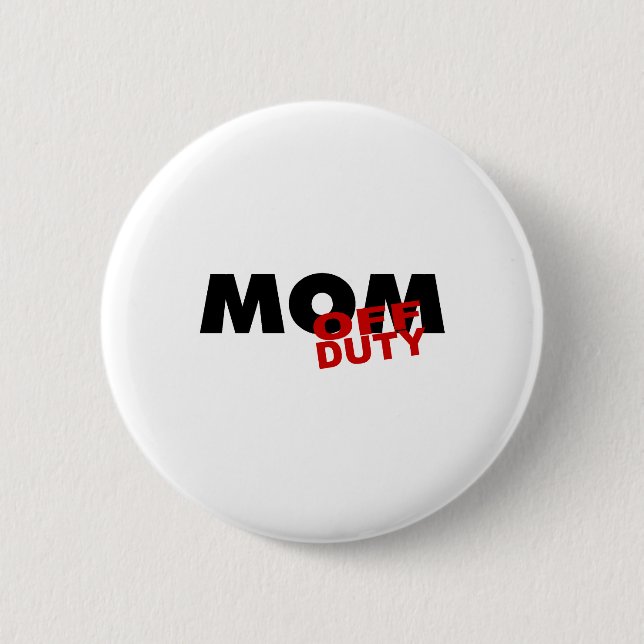 Badge Rond 5 Cm Congé de maman (noir) (Devant)
