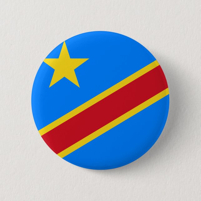 Badge Rond 5 Cm congo démocratique (Devant)