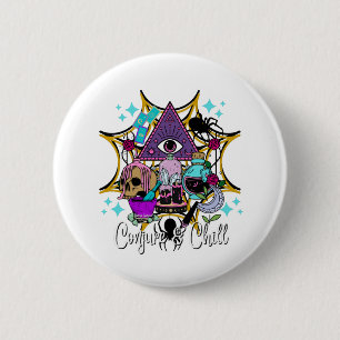 Badge Rond 5 Cm Conjuration et refroidissement