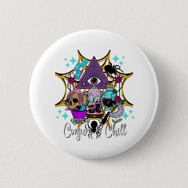 Badge Rond 5 Cm Conjuration et refroidissement (Devant)
