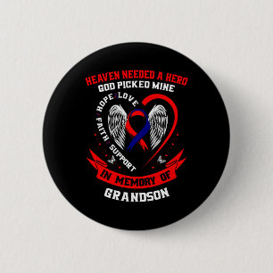 Badge Rond 5 Cm Connaissance De La Maladie Cardiaque Rouge En Mémo