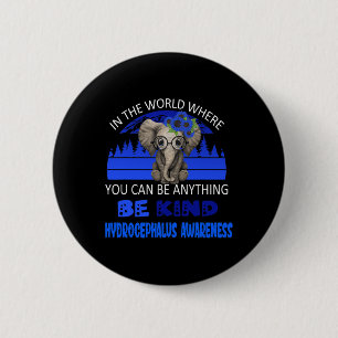 Badge Rond 5 Cm Connaissance de l'hydrocéphalie éléphant Rétro Bac
