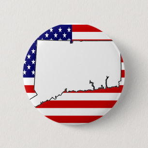 BADGE ROND 5 CM CONNECTICUT