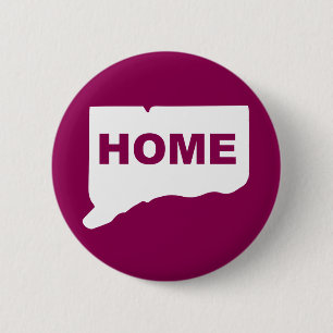 Badge Rond 5 Cm Connecticut Accueil Éloigné de la broche d'état Bo