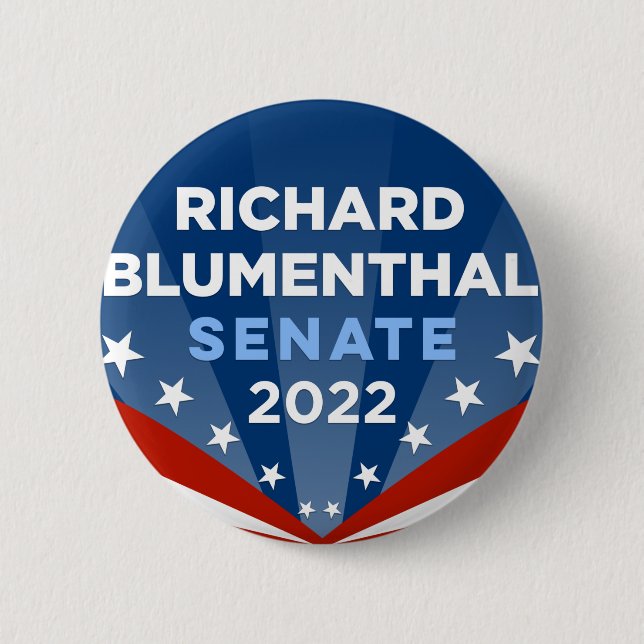 Badge Rond 5 Cm Connecticut Blumenthal pour le Sénat 2022 (Devant)