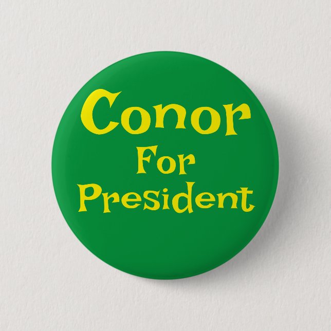 Badge Rond 5 Cm Conor pour président (Devant)