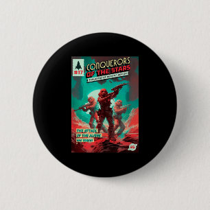 Badge Rond 5 Cm Conquérants Des Étoiles - Retro Couverture De Livr