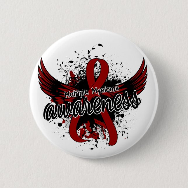 Badge Rond 5 Cm Conscience 16 de myélome multiple (Devant)