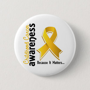 Badge Rond 5 Cm Conscience 5 de Cancer d'enfance