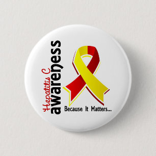 Badge Rond 5 Cm Conscience 5 de l'hépatite C