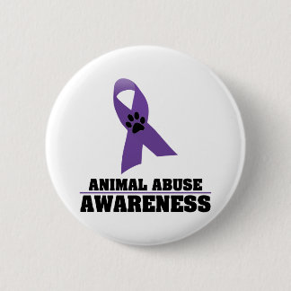 Badge Rond 5 Cm Conscience animale d'abus