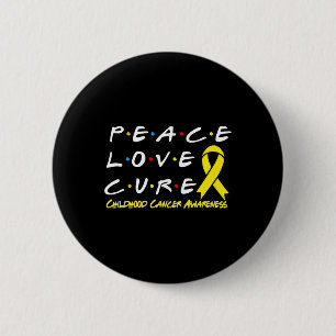 Badge Rond 5 Cm Conscience Cancer Enfance Paix Amour Guérison
