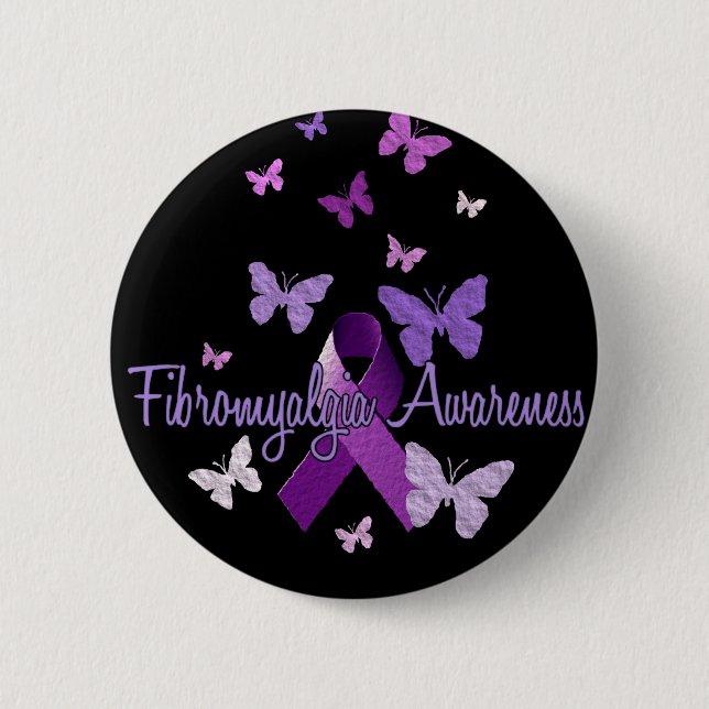 Badge Rond 5 Cm Conscience de fibromyalgie (Devant)