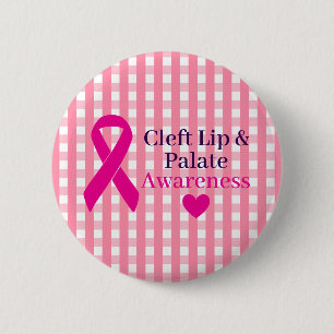 Badge Rond 5 Cm Conscience de la Fente Labiale et Palatine