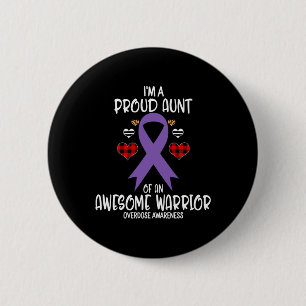 Badge Rond 5 Cm Conscience de l'overdose Je suis fière Tante de Wa