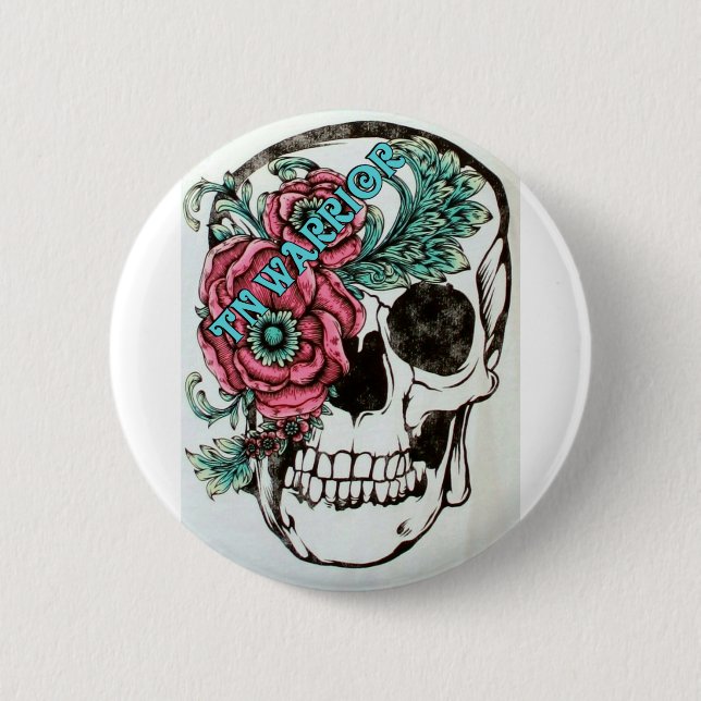 Badge Rond 5 Cm Conscience de névralgie faciale (Devant)