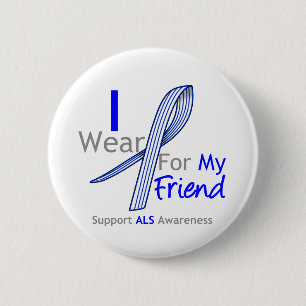 Badge Rond 5 Cm Conscience de SAL je porte le ruban de SAL pour