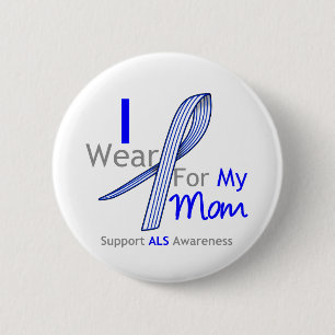 Badge Rond 5 Cm Conscience de SAL je porte le ruban de SAL pour ma