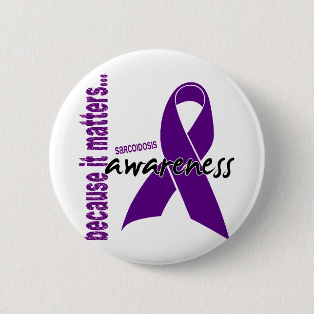 Badge Rond 5 Cm Conscience de sarcoïdose (Devant)