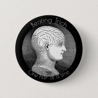 Badge Rond 5 Cm Conscience de Trich de Trichotillomania/