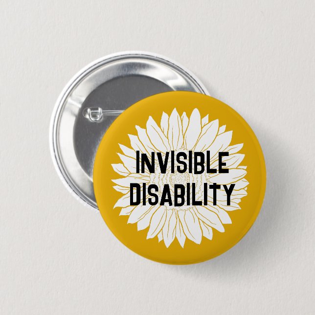 Badge Rond 5 Cm conscience du handicap invisible (Devant & derrière)