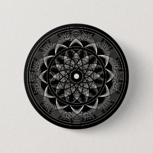Badge Rond 5 Cm Conscience - mandala sacré de la géométrie