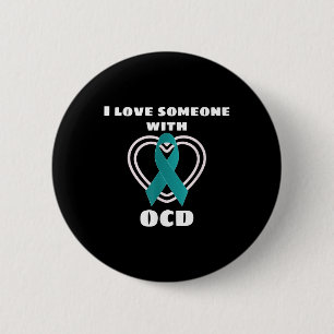 Badge Rond 5 Cm Conscience Ocd J'Aime Quelqu'Un Avec Ocd