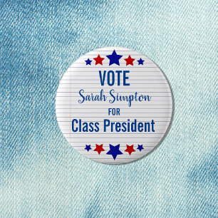 Badge Rond 5 Cm Conseil des étudiants Élection présidentielle