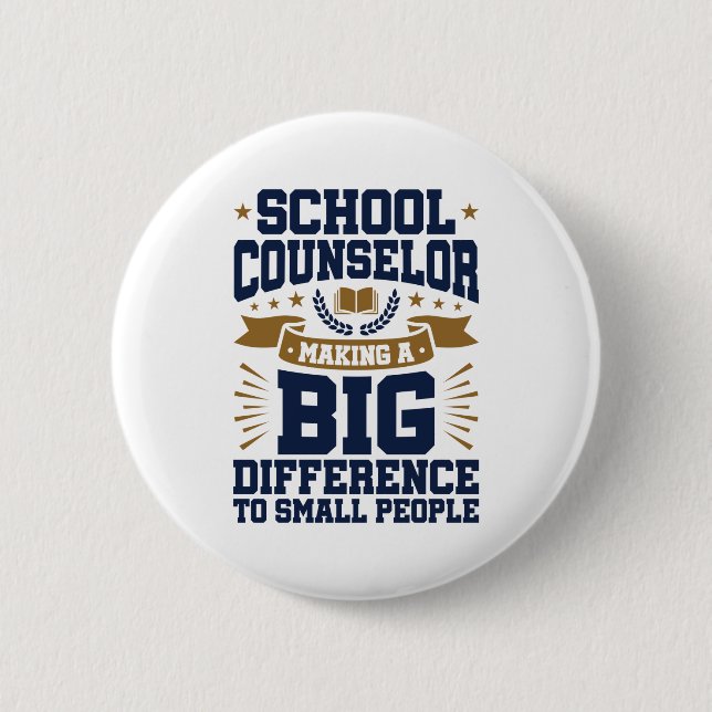 Badge Rond 5 Cm Conseil scolaire Faire une grande différence Petit (Devant)