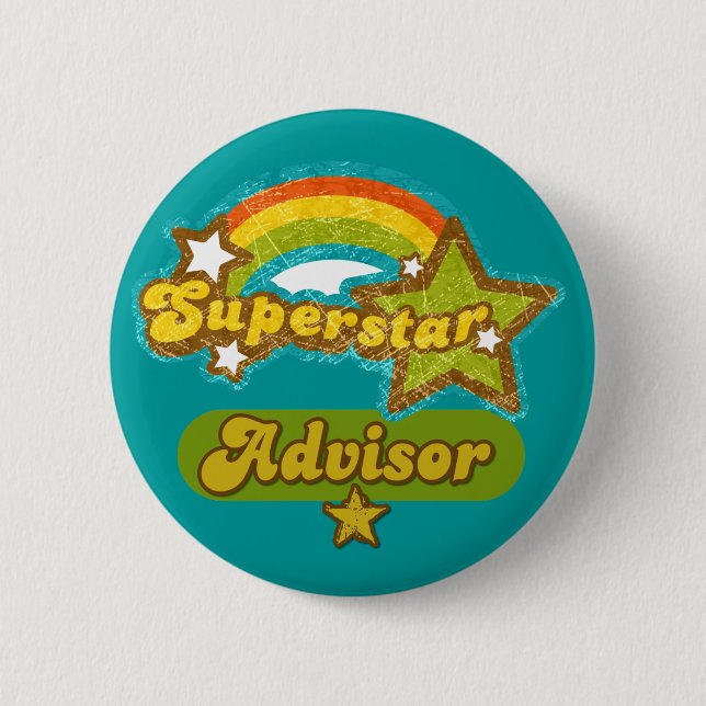 Badge Rond 5 Cm Conseiller de superstar (Devant)