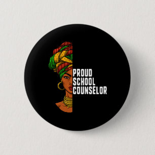 Badge Rond 5 Cm Conseiller d'école fier Mois de l'histoire des Noi