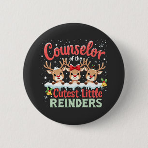 Badge Rond 5 Cm Conseiller des petits rennes les plus croustillant