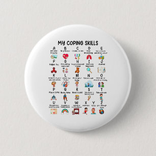 Badge Rond 5 Cm Conseiller Mes compétences d'adaptation Alphabet S