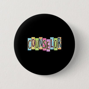 Badge Rond 5 Cm Conseiller Rétro Retour à l'école Graphique Coloré