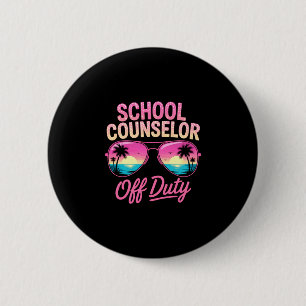 Badge Rond 5 Cm Conseiller scolaire mignon homme hors service vaca