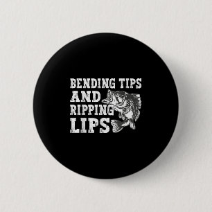 Badge Rond 5 Cm Conseils de pliage et lèvres déchirées Papa pêche 