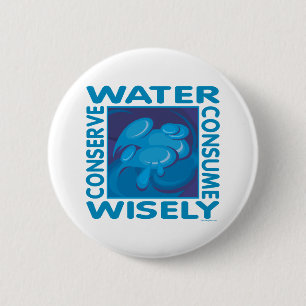 Badge Rond 5 Cm Conserver l'eau