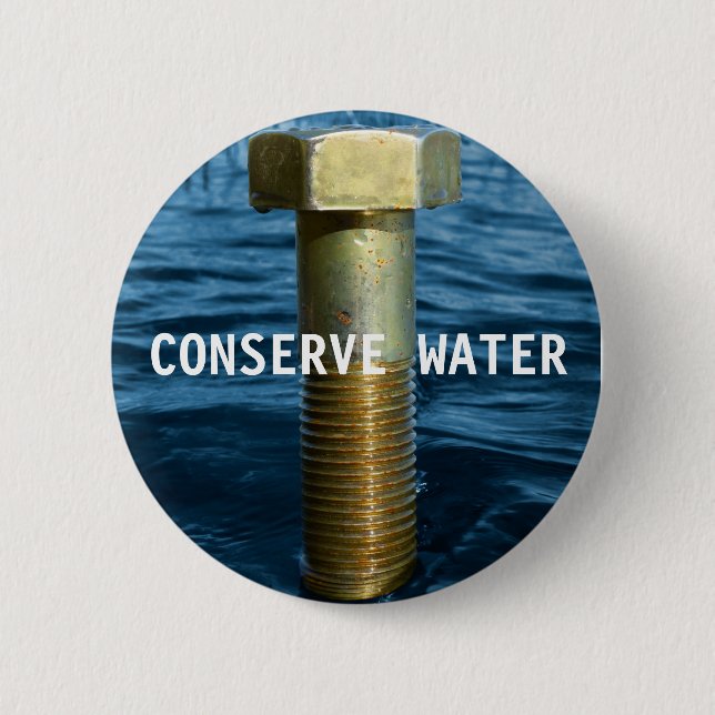 Badge Rond 5 Cm Conserver l'insigne d'eau (Devant)