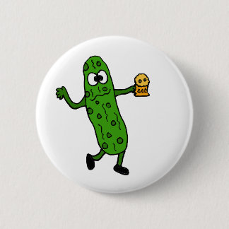 Badge Rond 5 Cm Conserves au vinaigre marinées drôles