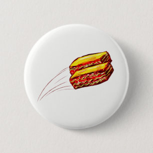 Badge Rond 5 Cm conservez le lasagne voler autour du bouton