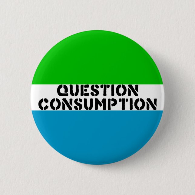 Badge Rond 5 Cm Consommation de question de BOUTON (Devant)