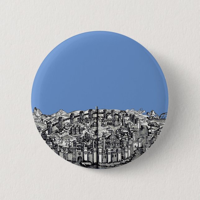 Badge Rond 5 Cm Constantinople capitale de l'Empire romain (Devant)