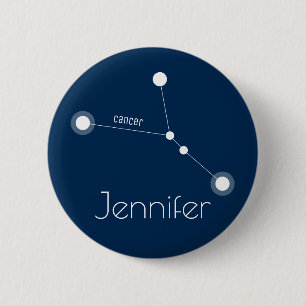 Badge Rond 5 Cm Constellation Zodiaque de cancer personnalisée