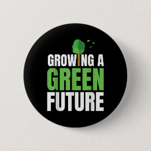 Badge Rond 5 Cm Construire un avenir vert Protection de l'environn