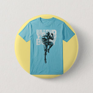Badge Rond 5 Cm "Construisez votre corps" :