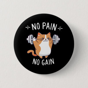 Badge Rond 5 Cm Construisons du Muscle ! C'est l'heure de la gym !