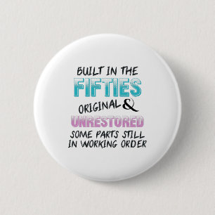 Badge Rond 5 Cm Construit dans les années cinquante d'origine et n