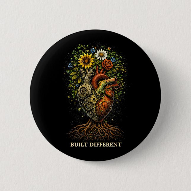 Badge Rond 5 Cm Construit Différemment (Devant)