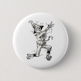 Badge Rond 5 Cm Contes de fées vintage de l'Epouvantail du Magicie